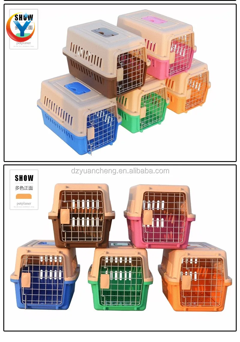 High Quality Cheap Plastic Pet Carrier Dog Flight Cage Cat Transport