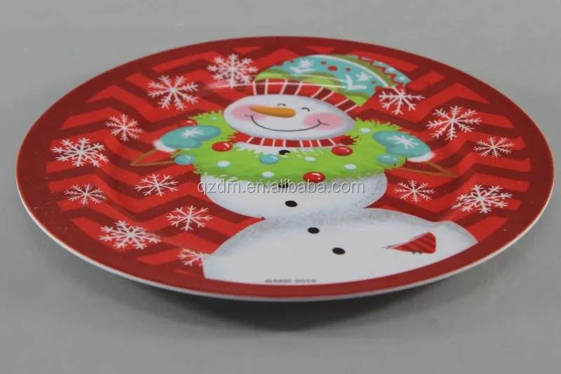 Cheap 10" Melamine Christmas Plate, Xmas dinner plate