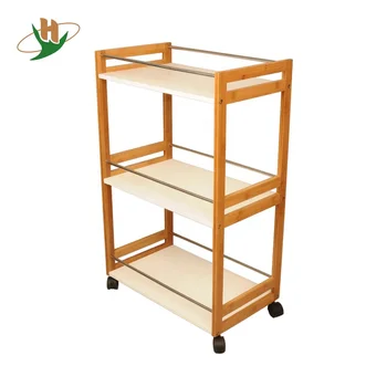Rolling White Mdf Shelf Bamboo Wooden Kitchen Trolley Cart With Wheels Wood Rolling White Mdf Shelf Bamboo Wooden Kitchen Trolley Cart With Wheels Wood