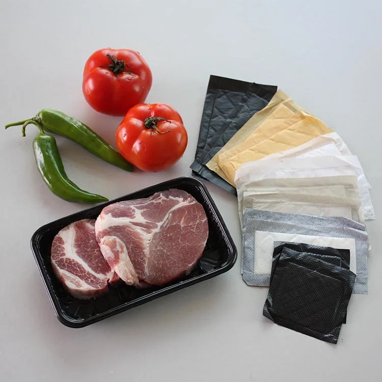 OEM FDA Fish Meat Liquid Disposable food Absorbent Pads For meat
