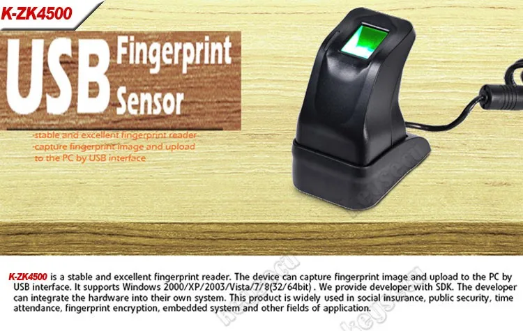 Drivers zk4500 fingerprint sensor for Windows 8 Download