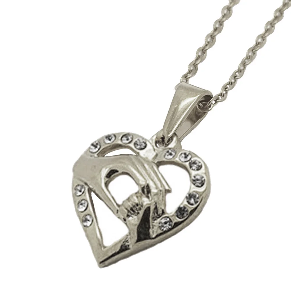 mother and child heart pendant