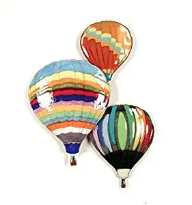 Buy Hot Air 7 Balloons In Flight Enamel Glass Copper Metal Wall Art Large Metal Wall Art In Modern Festival Design 3d Wall Art For Modern And Contemporary Decor 16 X 12 In