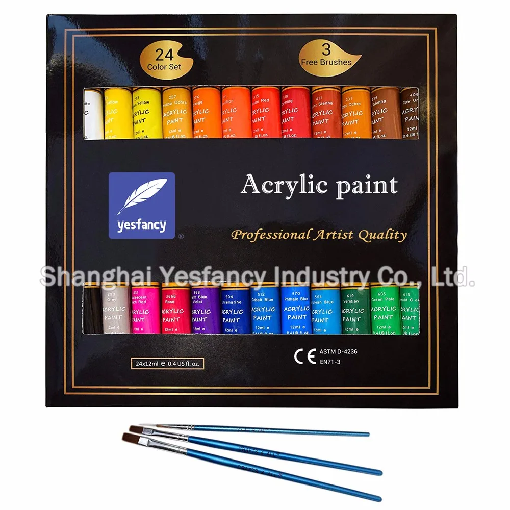 Cheap Acrylic Paint Custom Logo Colors Packaging Wholesale Acrylic