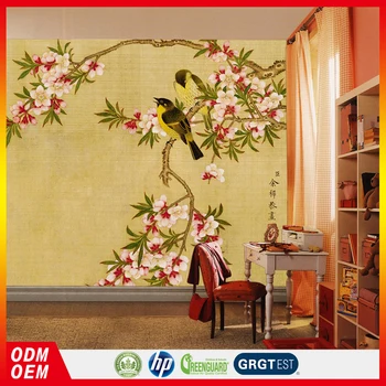 Bird And Flower Interior Painting Larger Hd Image Old Photo Design Bird And Flower Interior Painting Larger Hd Image Old Photo Design Wall Murals