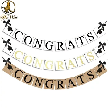 graduation congratulations banner natural jute hanging flag buy