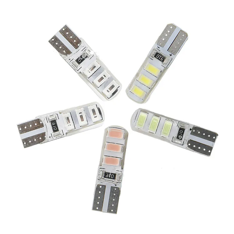 Perfect led New T10 192 W5W 6 SMD 5630 5730 LED Silica gel Waterproof Wedge Light 6SMD Car Parking light Auto 12V