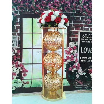 Elegant Nice Fashion Large Table Top Gold Metal Flower Stands For Elegant Nice Fashion Large Table Top Gold Metal Flower Stands For Wedding Decoration