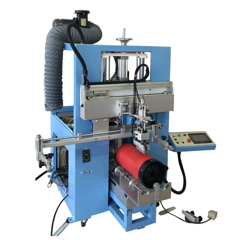 LC Brand CO2 Fire Extinguisher Serigraphy Printing Machine with UV Curing Machine and PLC Control System
