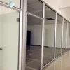 Tecture Aluminum framed modular partition wall system with tempered glass panels for offices wall design