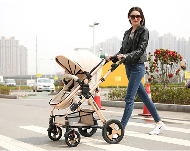 Baby Stroller 3 In 1 For 0-3 Years Baby Prams With Removable Shopping Basket