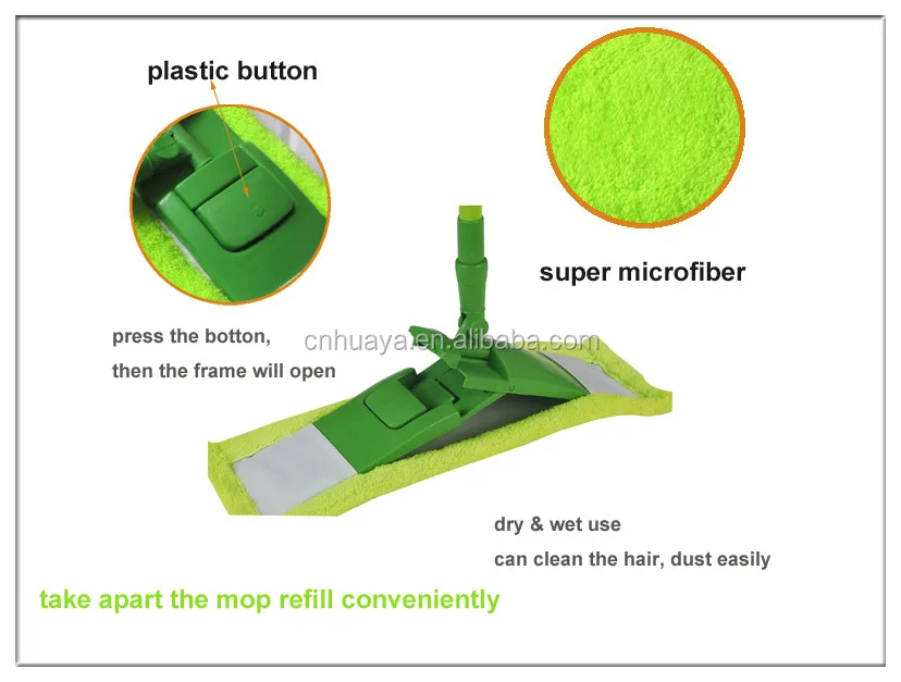 Perfect Pole Mopswivel Flat Mop Floor Cleaning Flat Dust Mop Telescopic