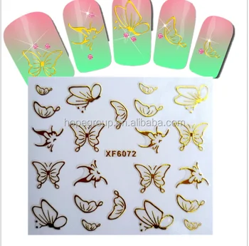 New Mixed Bow Pop Gold Stickers 3d Nail Art Decorations Beauty Bow