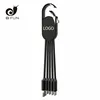 Free sample Promotion items custom logo cheap marketing gift items Key chain Carabiner 3 in 1 usb charging cable