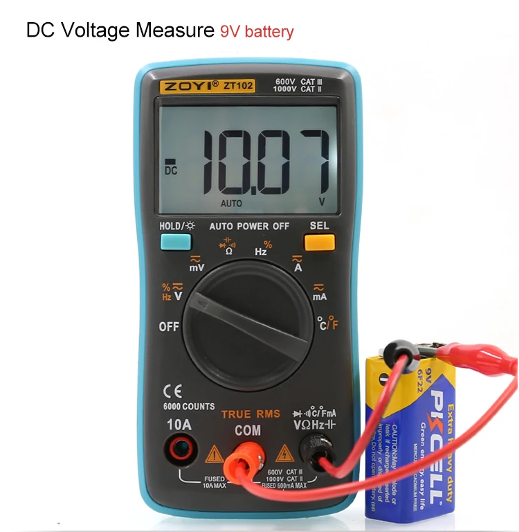 Zt102 Handheld Auto Range Digital Multimeter Best For Solar Panel