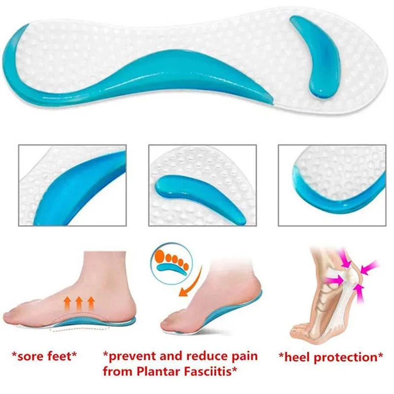 Non-slip Sandals High Heel Arch Cushion Support Silicone Gel Pads Shoes ...