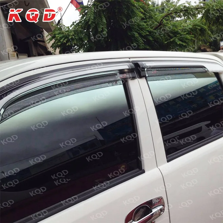Visor Wind Deflector Weather Guard Black 4 Door For Toyota Hilux Revo 2015-2017