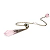 Hot sale Natural Rose Quartz Crystal Pendulum for Reiki Healing Dowsing