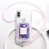 Perfume bottle Liquid back covers diamond bling phone case for lg oppo a3s find x one plus
