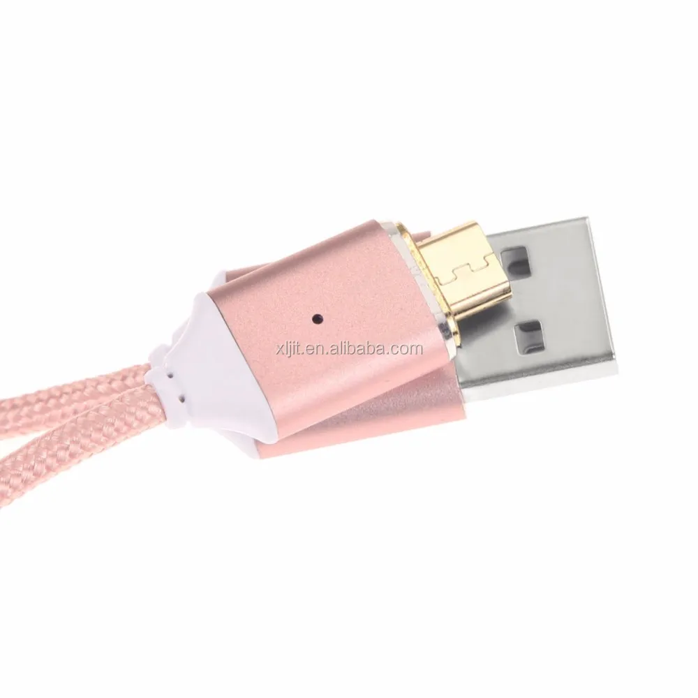 Led Magnetic Micro USB Braided Charging Sync Cable for Android