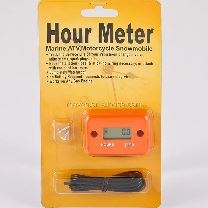 Universal Waterproof Gasoline Engine Hour Meter Hourmeter Running Time