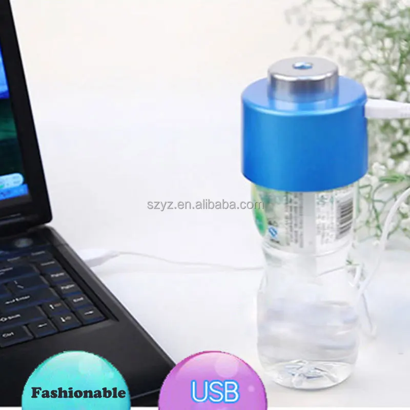 Portable Mini Usb Air Humidifier Water Bottle Cap Home Office Car Air
