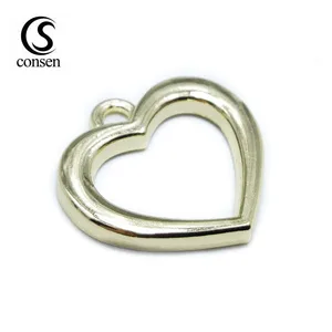 Necklace jewelry tag supply heart logo custom made charms wholesale