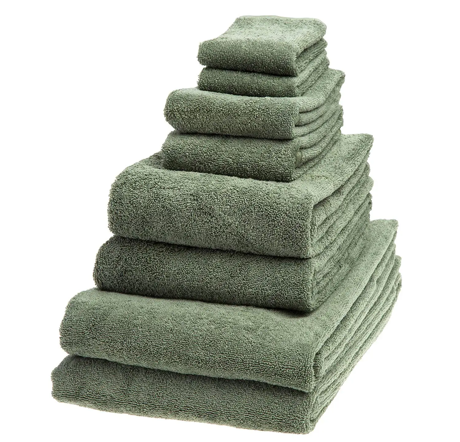 dark green bath towels