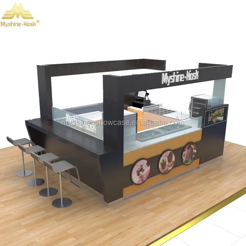 Myshine Manufacturer Custom Shopping Mall Cooking Food Kiosk Buy 3d