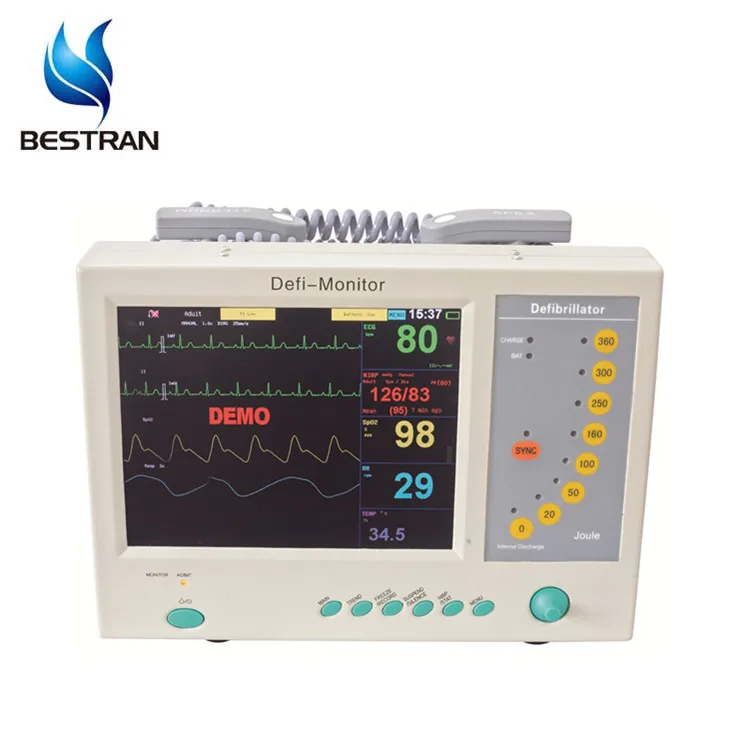 BT-8000C Cheap medical Biphasic Automated External Defibrillator AED defibrillator With Monitor price