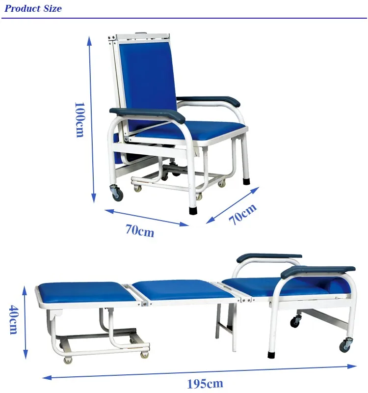 Factory Provide Epoxy Coated Steel Hospital Sleeper Folding Cushion