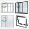 Double swing door tempered glass glazed windows comply customized aluminum sound isolated window
