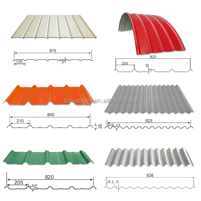0 3 5mm Thickness Corrugated Metal Roofing Sheet With Ppgi Coils