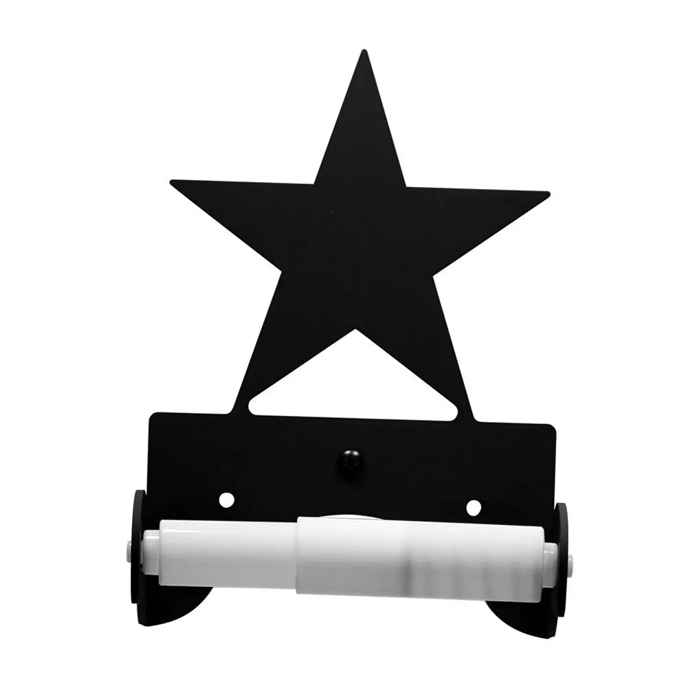 Iron Traditional Style Star Toilet Roll Tissue Holder - Heavy Duty Metal Toilet Paper Holder, Toilet Tissue Holder, Toilet Paper Dispenser, Toilet Roll Dispenser