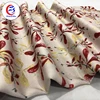 bright flower design polyester shiny satin fabric for garments
