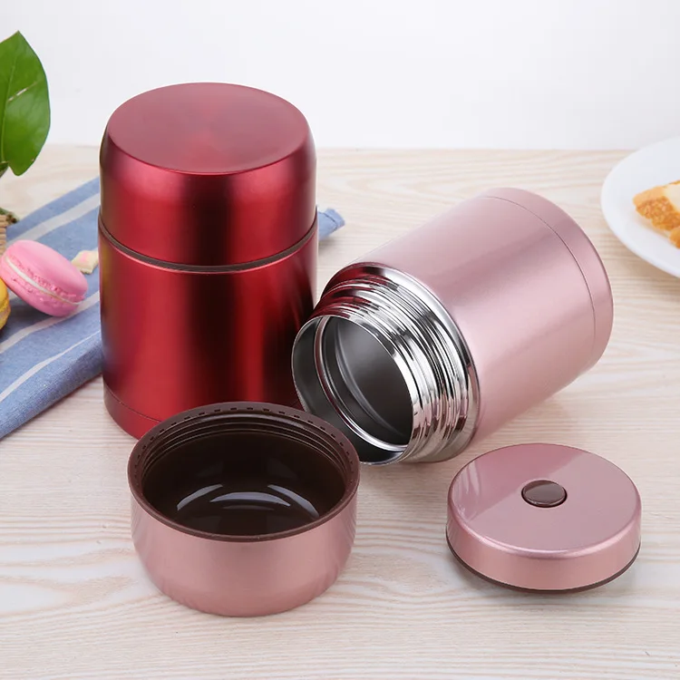 1L 800mL Double wall Vacuum kids school food flask Thermos Stainless steel Insulated Travel Food Jar with Lid