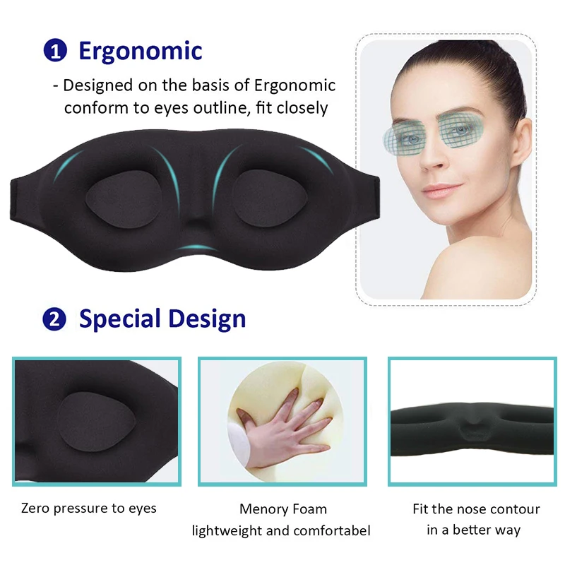 Satin Eye Mask Custom 3d Sleep Mask Sleep Eyemask With Earplugs - Buy ...