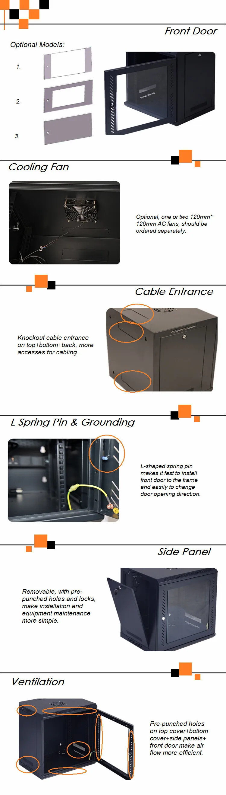 China metal housing server rack cabinet for electronic equipment