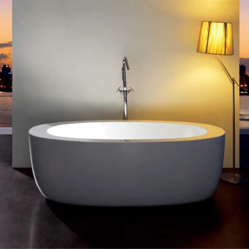 Alibaba trade assurance Pure White Color Cheap Small Oval Bath Tub DM-968 acrylic bathtub