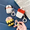 Silicone Peanuts Snoopy Dog Case for Airpods with Charging Case Black and White Color Japan Japanese Cartoon Cute