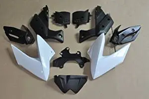 Wotefusi Brand New Motorcycle ABS Plastic Unpainted Polished Needed Injection Mold Bodywork Fairing Kit Set For Yamaha XJ6 2009 2010 2011 2012 White Base Color