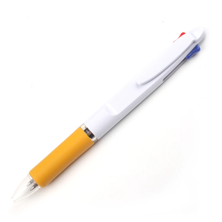 Huahaoブランド卸売カスタムロゴプラスチック素材2つの詰め替え付きカラーマルチボールペン Buy 色ボールペン マルチボールペン カスタムボールポイントペン Product On Alibaba Com