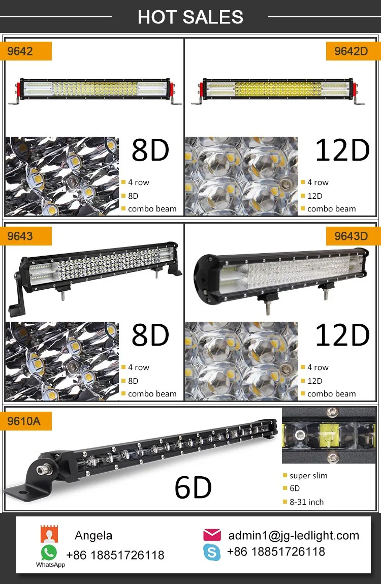 4 Row Wholesale 22" 32"42" 50" Led Truck Light 4x4 Aluminum Bar Offroad
