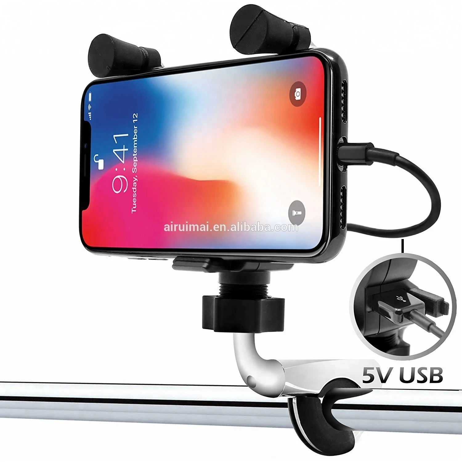 chrome phone holder for motorcycle