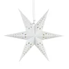 Wholesale 30cm Christmas White Silver Paper Seven Pointed Star Lanterns