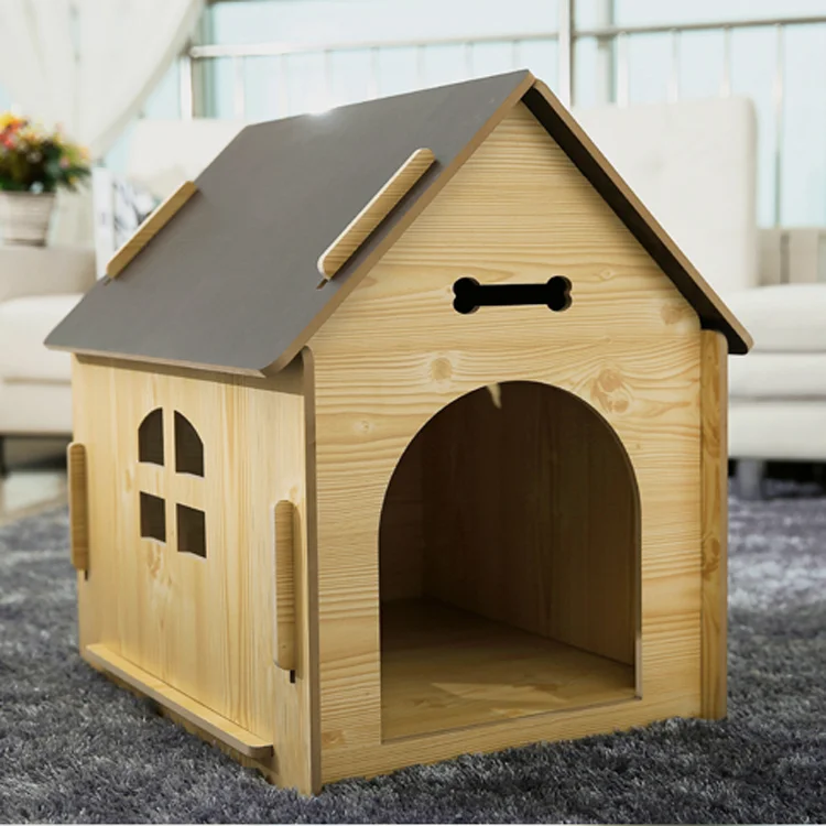 plush dog house bed