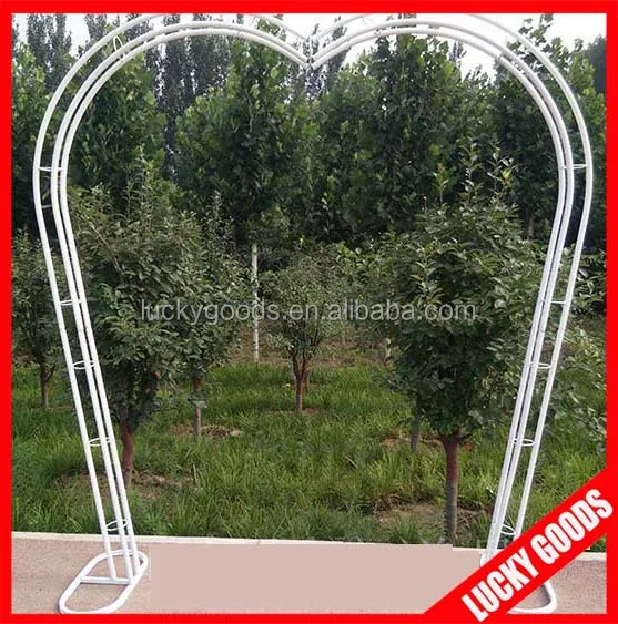 
customized heart shape metal garden wedding arch wholesale 