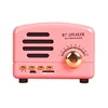 Wholesale wireless portable mini bluetooth speaker with fm radio retro style music player