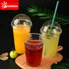 Biodegradable clear bioplastic PLA cup for smoothie fruit salad