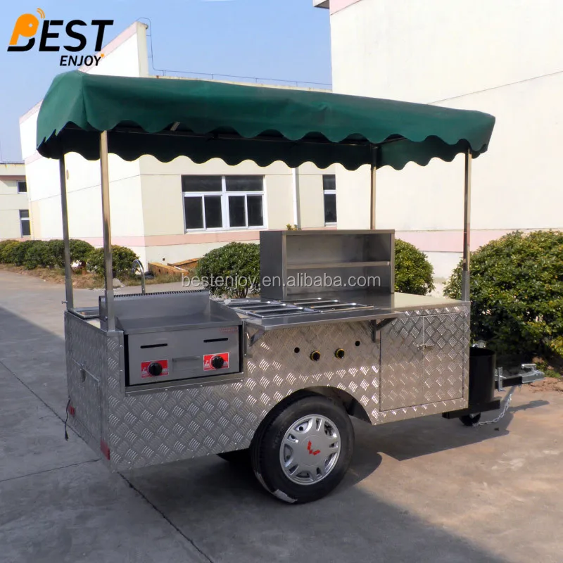 China factory checkered plate mobile cheap hot dog hotdog cart - 06